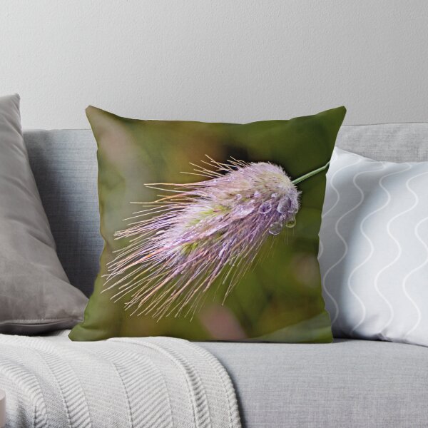 The Heaviness of Rain - Grasses In The Wind II Throw Pillow