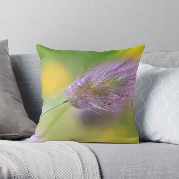The Lightness of Being - Grasses in the Wind I Throw Pillow