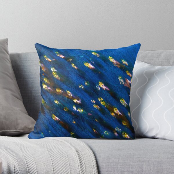 Glass Fish Throw Pillow