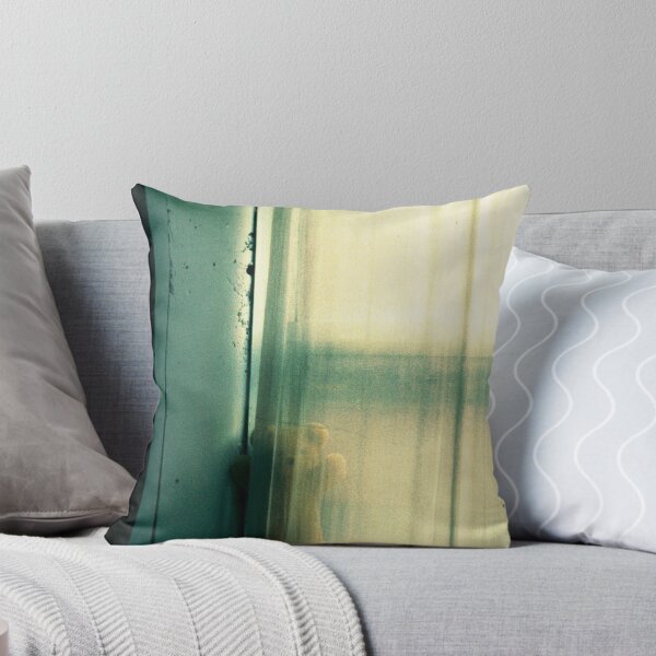 little teddy bear hiding Throw Pillow