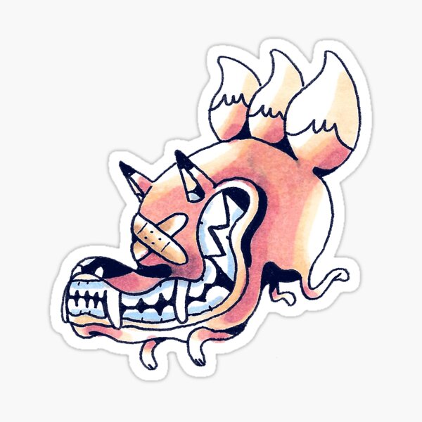 Blind Kitsune Sticker
