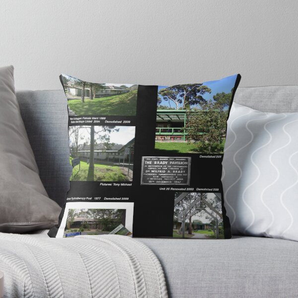 Kew Cottages History. Throw Pillow