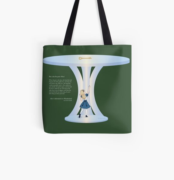 Alice Reaching for the Golden Key All Over Print Tote Bag