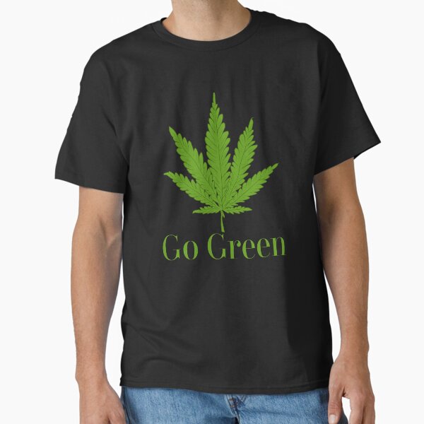 Item preview, Go Green Marijuana Weed Leaf Graphic product designed and sold by NoveltyMerch.