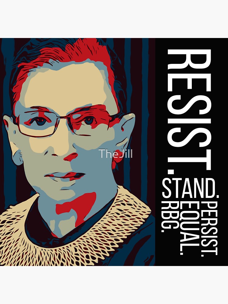 Resist Persist Rbg Sticker For Sale By Thejill Redbubble 