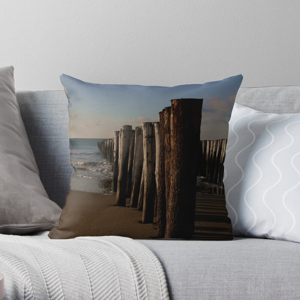 Breakwaters Throw Pillow