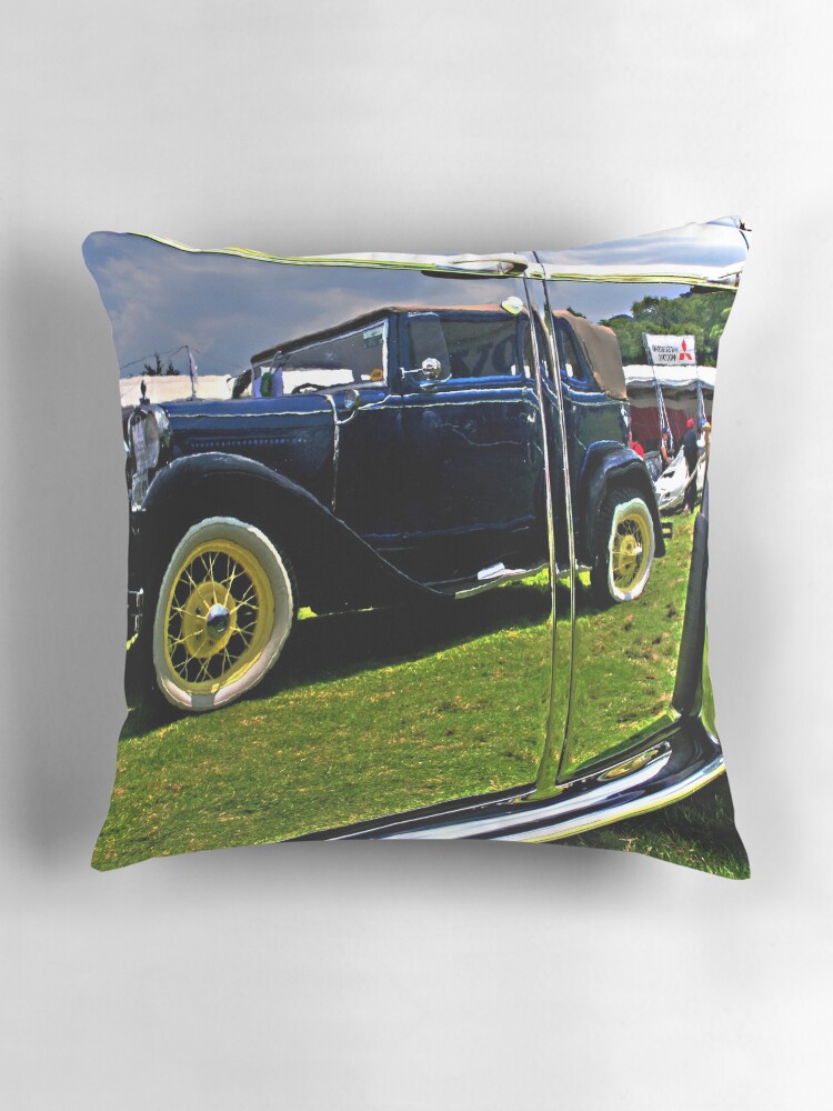 Thumbnail 3 of 4, Pillow, Classic Car Reflection designed and sold by MaluC.