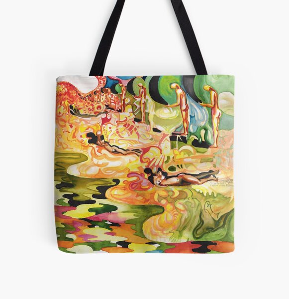 Wave of Future by Davol White All Over Print Tote Bag