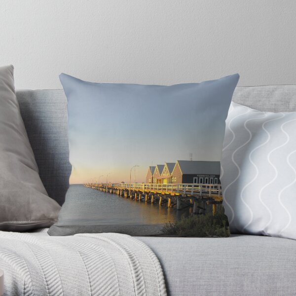 Busselton Jetty at Dusk Throw Pillow