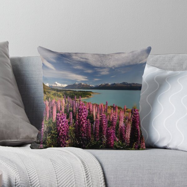 Pukaki Postcard Throw Pillow