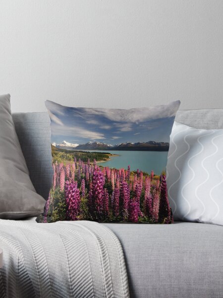 Pukaki Postcard Throw Pillow