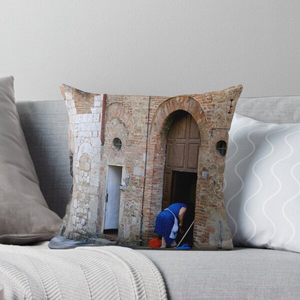Item preview, Woman Cleaning the Street Front, Italy designed and sold by patti4glory.