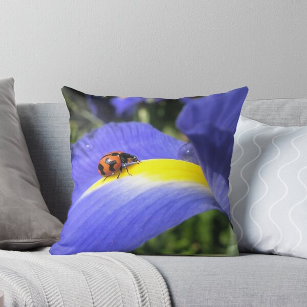 Item preview, Lady bug on purple Iris. designed and sold by Petehamilton.