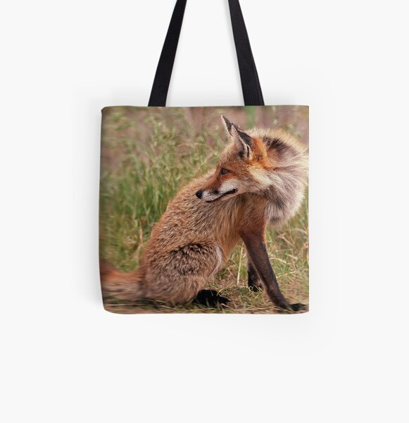 Red Fox Mom All Over Print Tote Bag