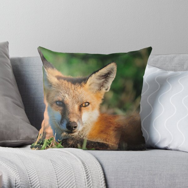 Red Fox Look Throw Pillow