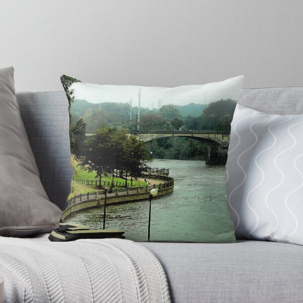 Columbus, Chattahoochee River Walk Throw Pillow
