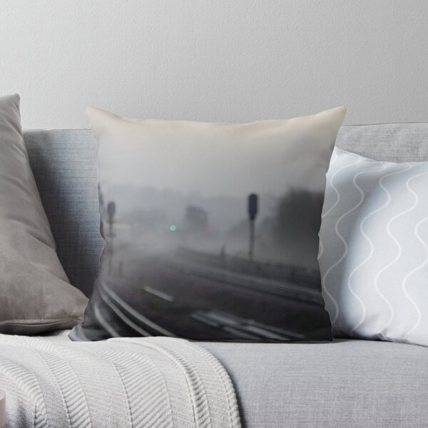 Foggy morning (Arrival) Throw Pillow