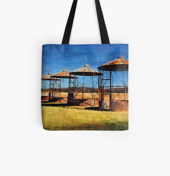 Old Farm Silos All Over Print Tote Bag
