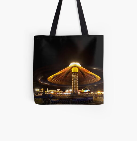 Rye Carnival 2010 Hurricane ride and Mega drop All Over Print Tote Bag