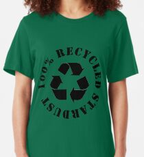 100% RECYCLED STARDUST (Black) Slim Fit T-Shirt