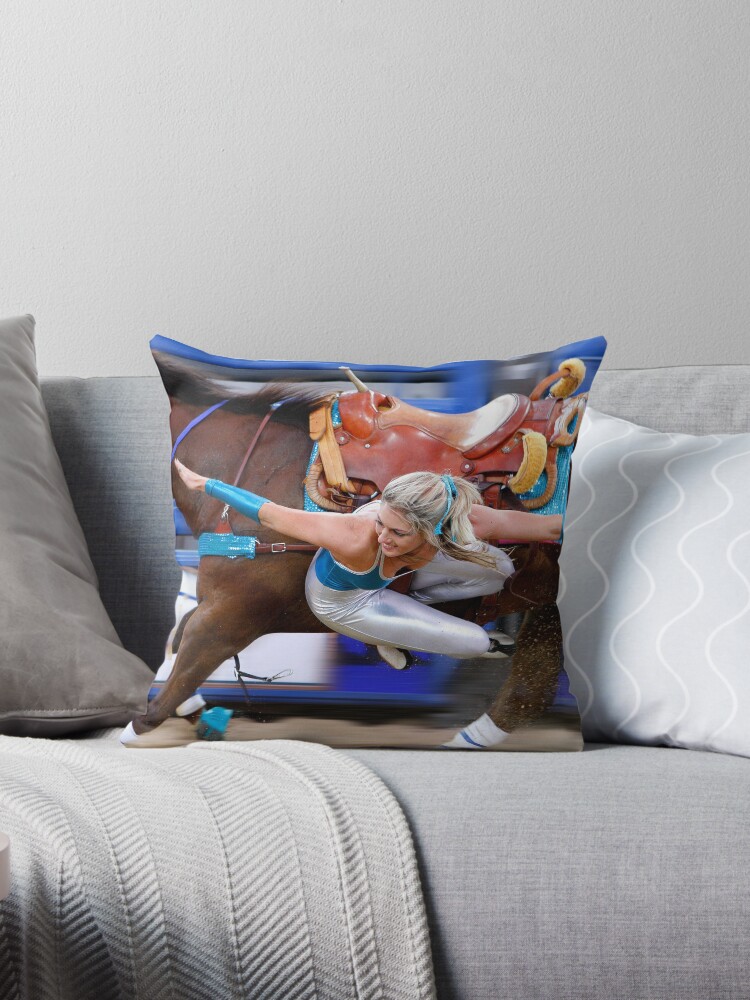 Highvelocity Trick Riding Throw Pillow By Thorpey Redbubble