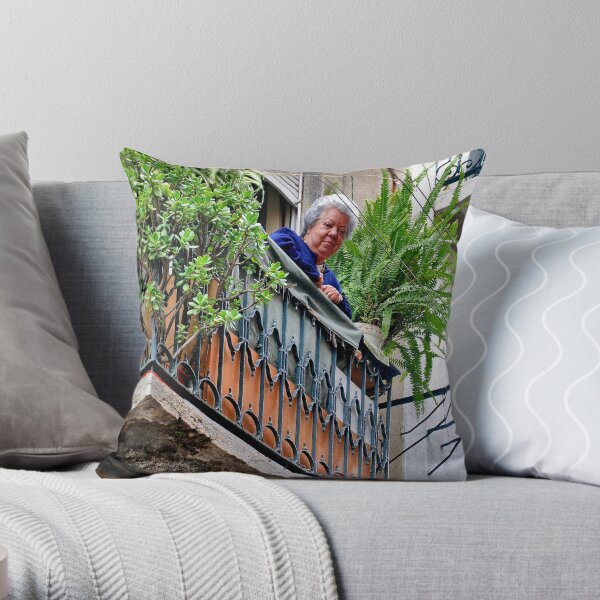 Do you like my balcony......? Throw Pillow