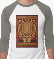The Revolution of Consciousness | Vintage Propaganda Poster Men's Baseball ¾ T-Shirt