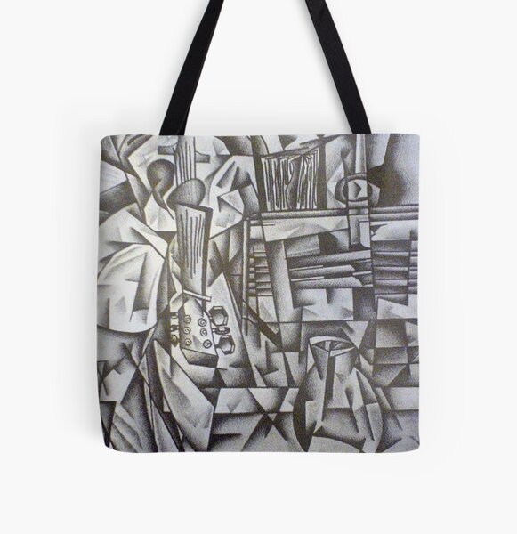 Still Life with Guitar All Over Print Tote Bag