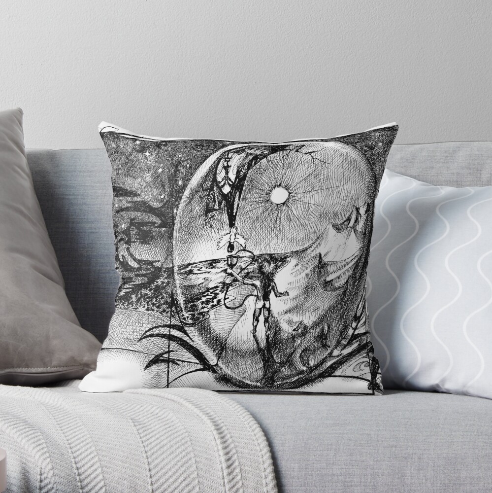 1989 Death and Rebirth Throw Pillow