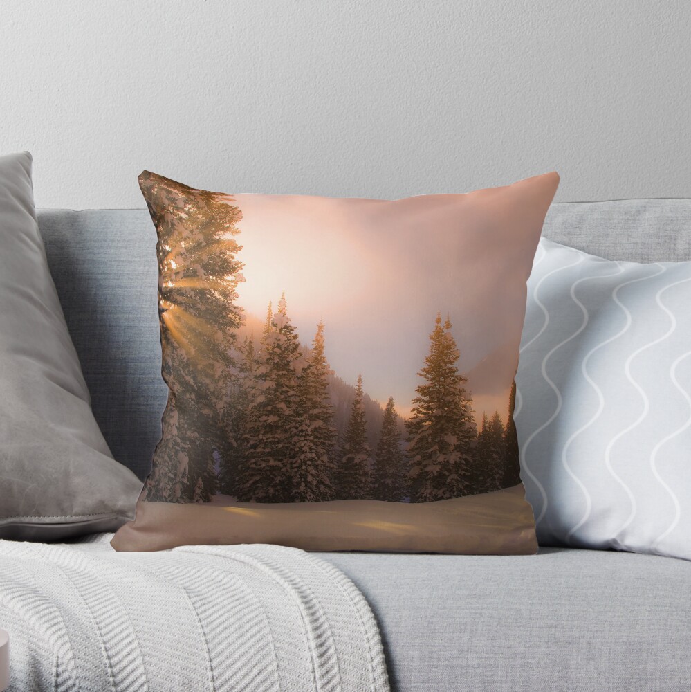 Albion Gold Throw Pillow
