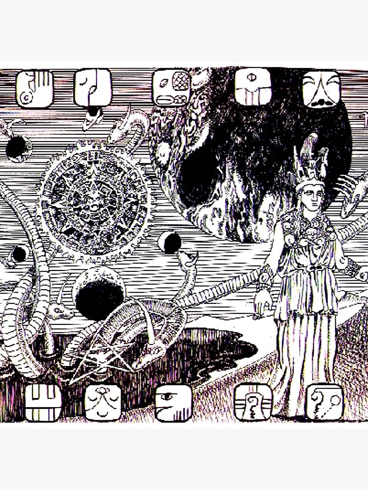 Thumbnail 2 of 2, Tote Bag, 1994 Mayan Tzolkin and Shoemaker Levy9 designed and sold by Davol White.