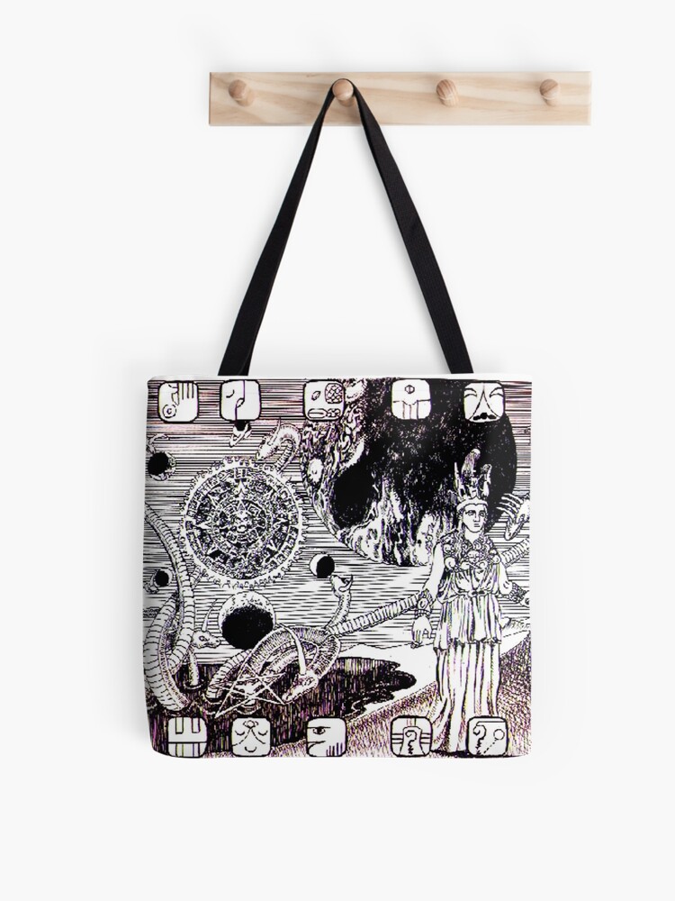 Thumbnail 1 of 2, Tote Bag, 1994 Mayan Tzolkin and Shoemaker Levy9 designed and sold by Davol White.