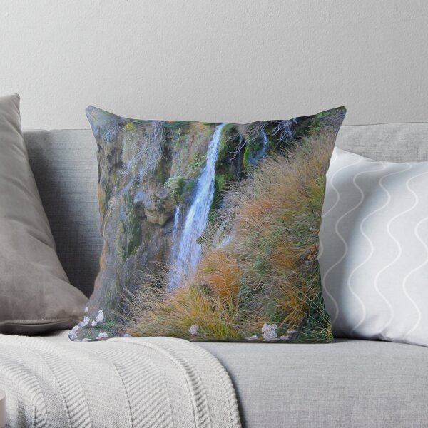 ROMANCE OF LITTLE WATERFALL Throw Pillow