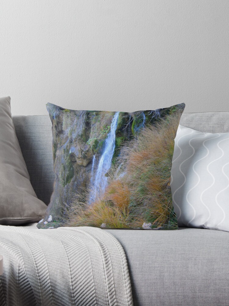Thumbnail 1 of 4, Pillow, ROMANCE OF LITTLE WATERFALL designed and sold by TatianaMichaela.