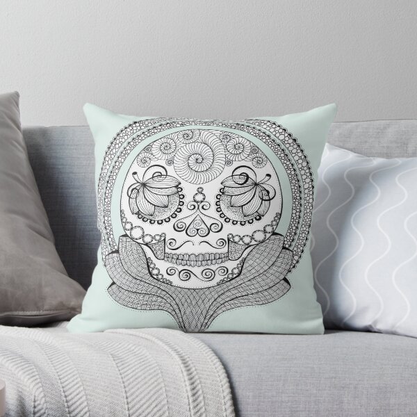 Trophy Skull Throw Pillow