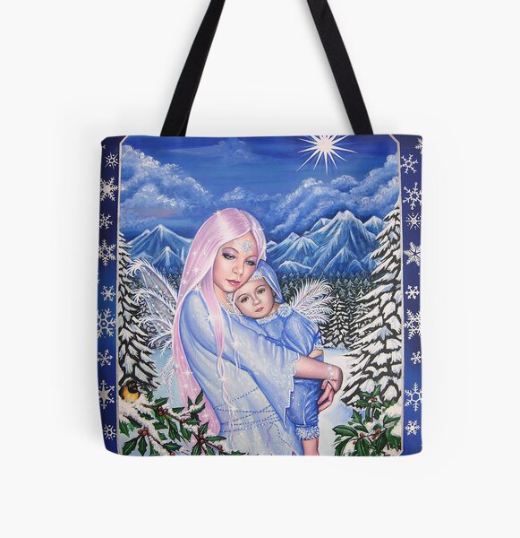 Snow Angels All Over Print Tote Bag