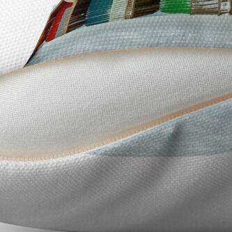 Alternate view of Beach huts Throw Pillow