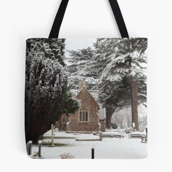 Item preview, Cemetery chapel in the snow designed and sold by Mark R Bowman.