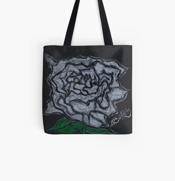 WHITE ROSE All Over Print Tote Bag