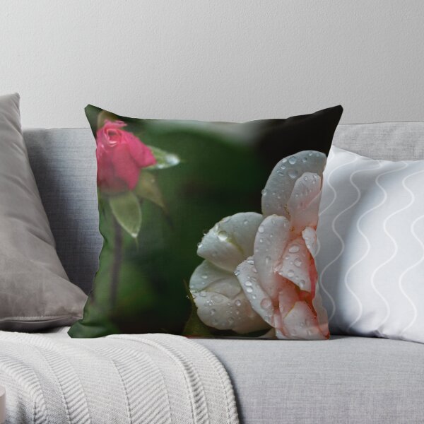 two roses Throw Pillow