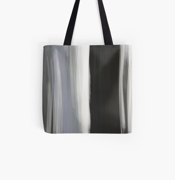 White & Black Trees All Over Print Tote Bag