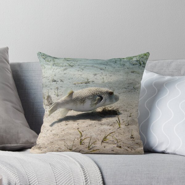 Item preview, White spotted pufferfish designed and sold by spyderdesign.