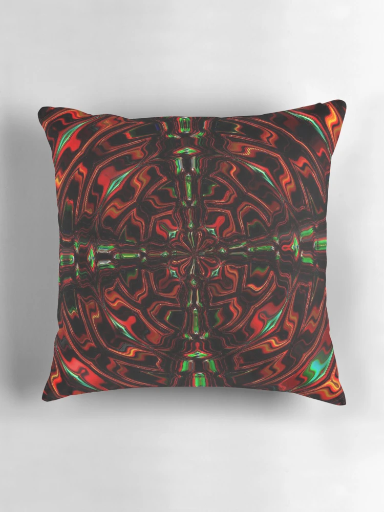 Thumbnail 3 of 4, Pillow, Red Reverberation designed and sold by shutterbug2010.