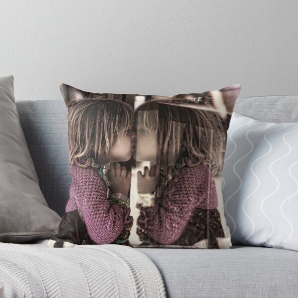 Reflections on childhood memories Throw Pillow
