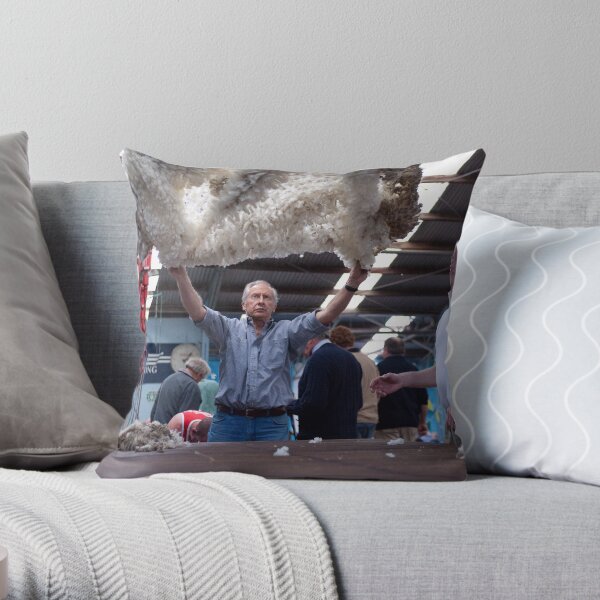 Throwing the fleece Throw Pillow