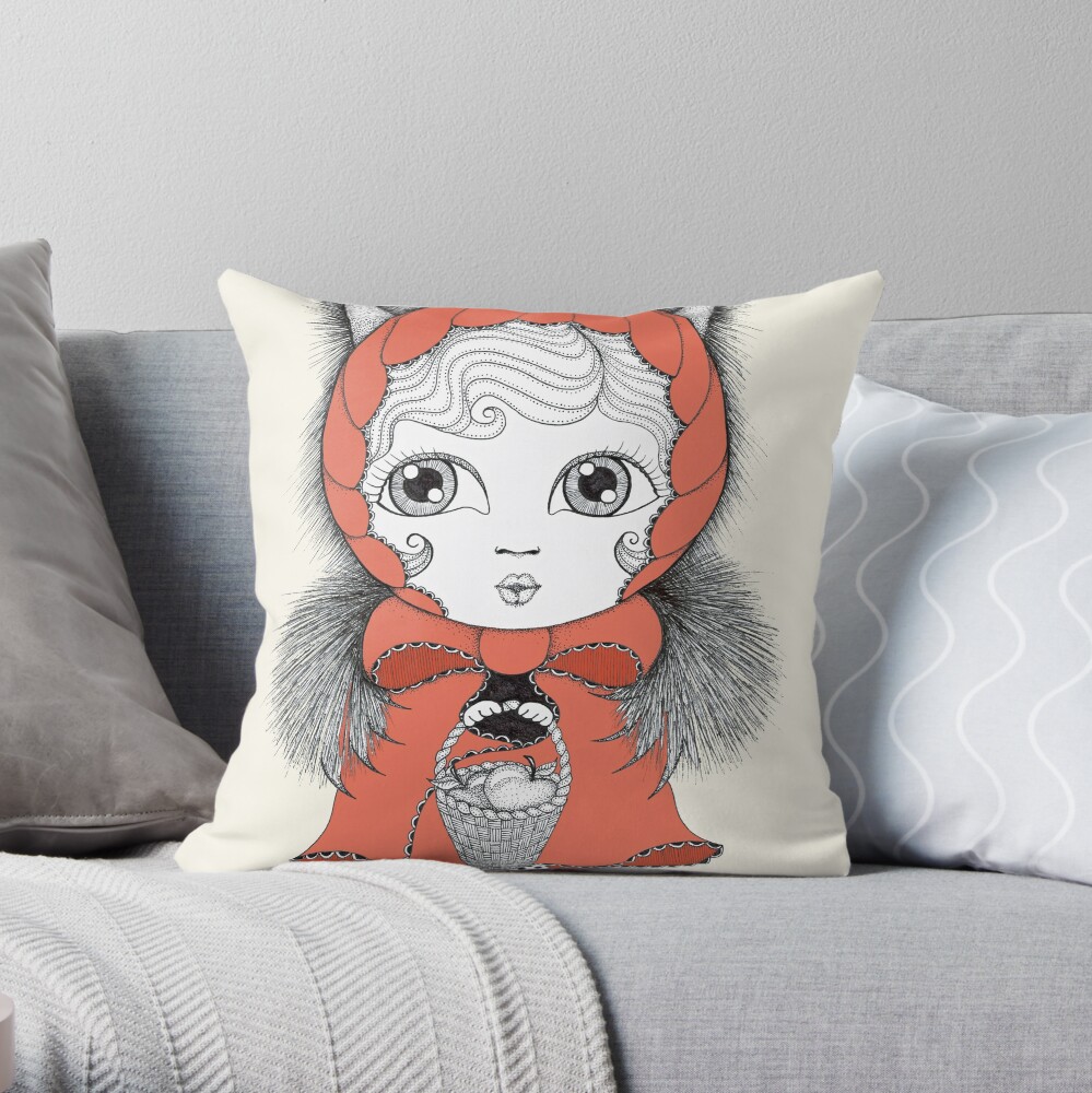 Little Red Throw Pillow