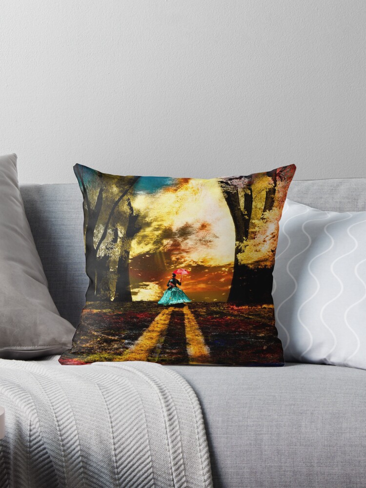 Thumbnail 1 of 4, Pillow, Lady Rainbow designed and sold by ronmoss.