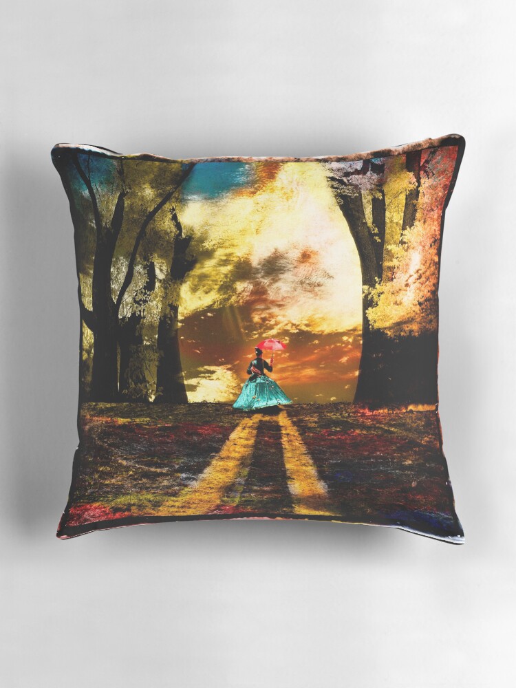 Thumbnail 3 of 4, Pillow, Lady Rainbow designed and sold by ronmoss.