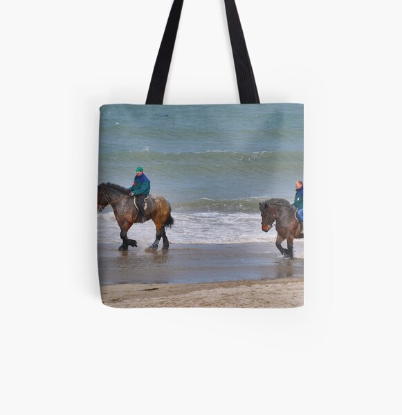 Straô horses in the North Sea All Over Print Tote Bag