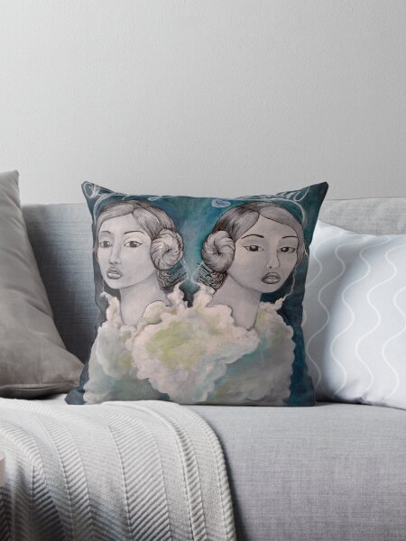 Lady Disdain Throw Pillow